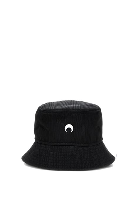 moire bucket hat woman black MARINE SERRE | UHG030A CWOV0030BK99
